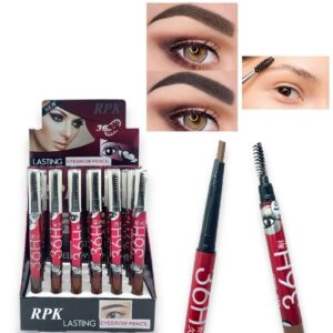 LAPIZ DELINEADOR DE CEJAS DOBLE + CEPILLO 36H