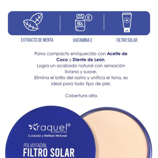 Polvo con Filtro solar, menta y vitamina E