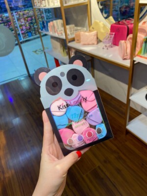 SET X 12 MINI BORLAS PANDA