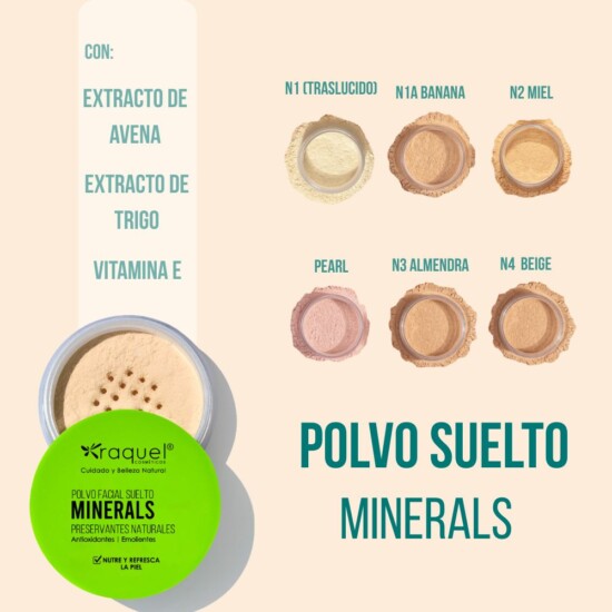 Polvo Suelto Mineral con Avena y Trigo