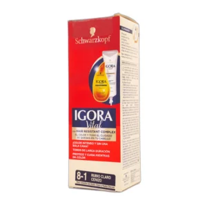 TINTE IGORA  TONO 8.1 CLARO CENIZO PROFUNDO